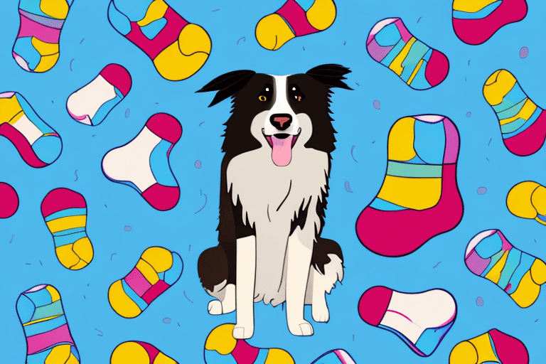 A playful border collie dog