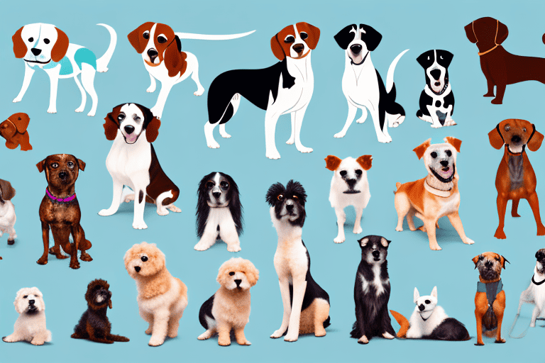 Several different dog breeds