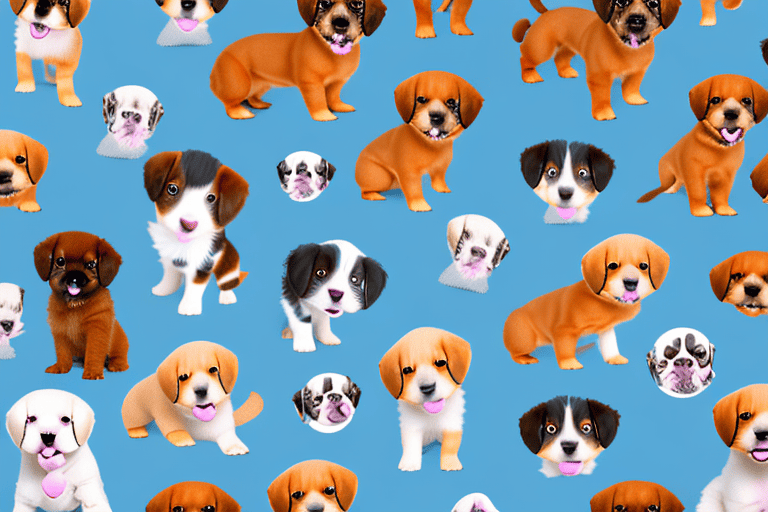 Several different breeds of puppies