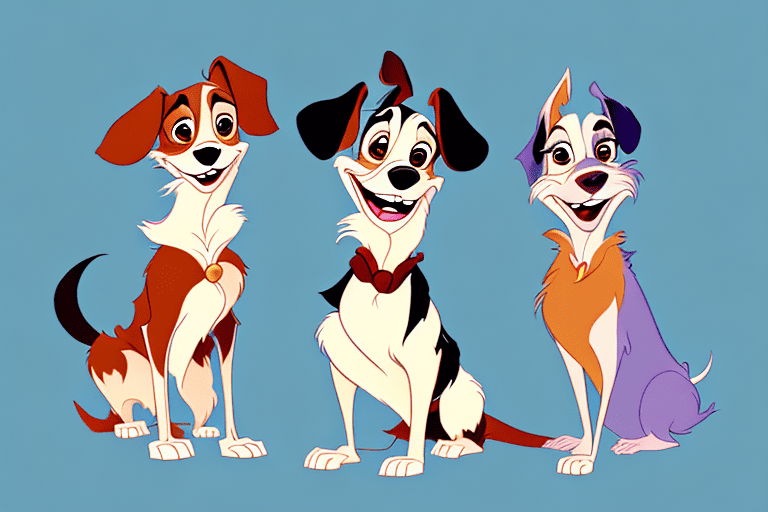 The two main canine characters from the disney film 'lady and the tramp'