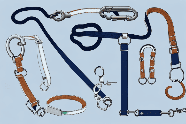 Several different types of dog leashes