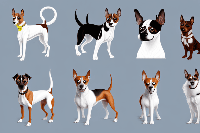 Several different breeds of dogs