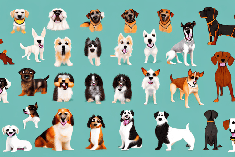 Various types of dogs