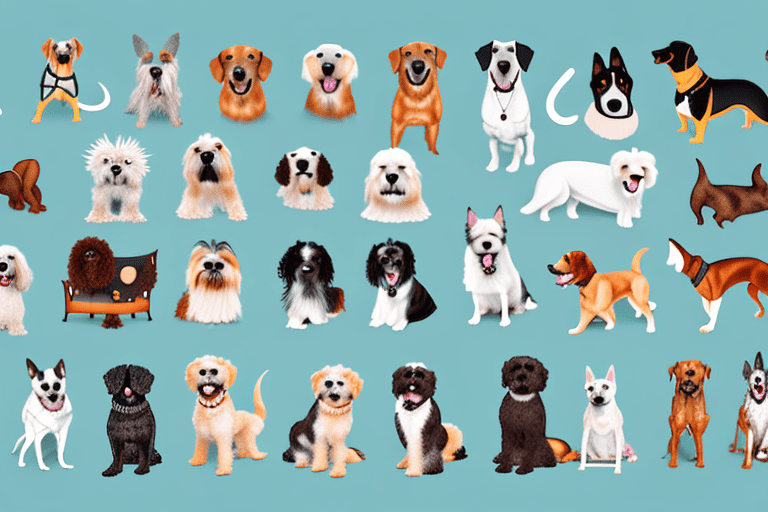 A variety of different dog breeds