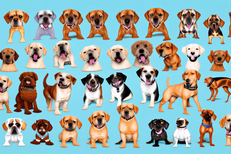 Several different types of dogs