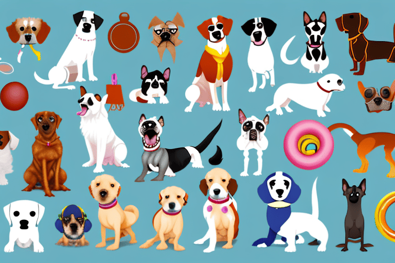 Several different types of dogs