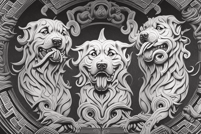 The mythical three-headed dog