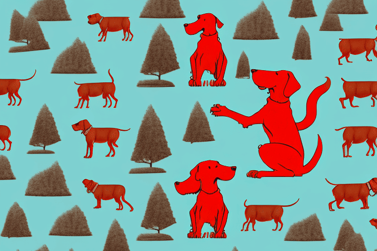 A giant red dog