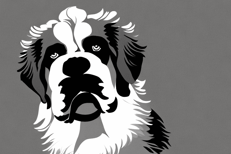 A menacing st. bernard dog