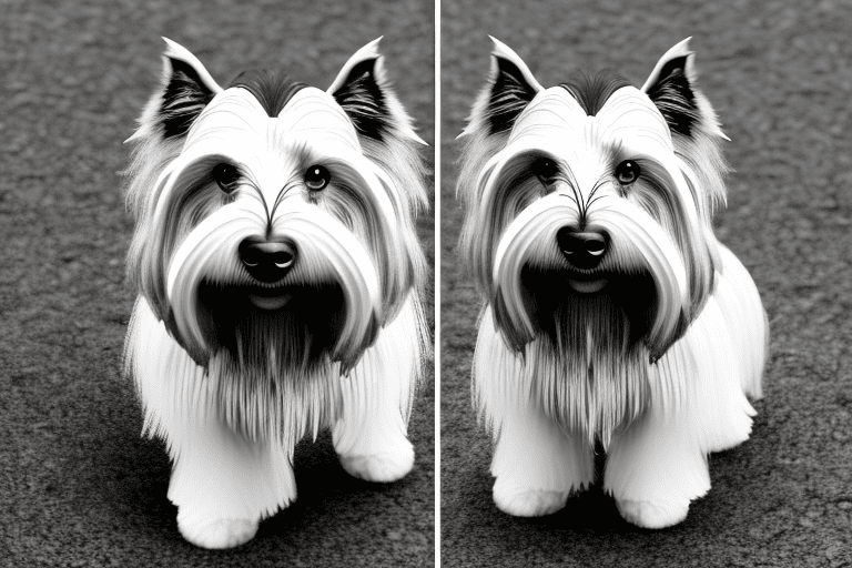 A small skye terrier dog