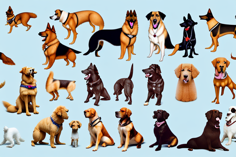 Various types of dogs