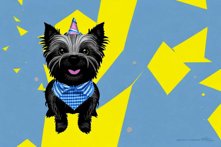 A small black cairn terrier