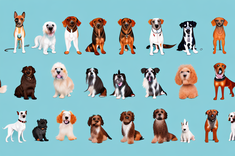 Several different dog breeds