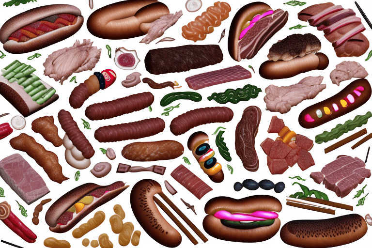 Various types of meats (like pork