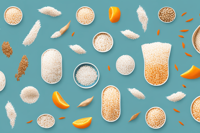 A variety of rice types with a happy