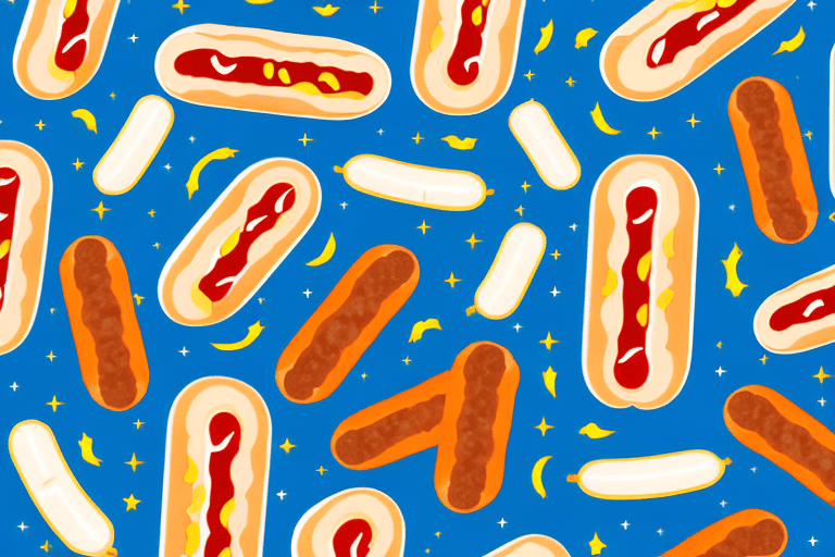 A variety of sausages with a spotlight shining on a classic hot dog in the middle