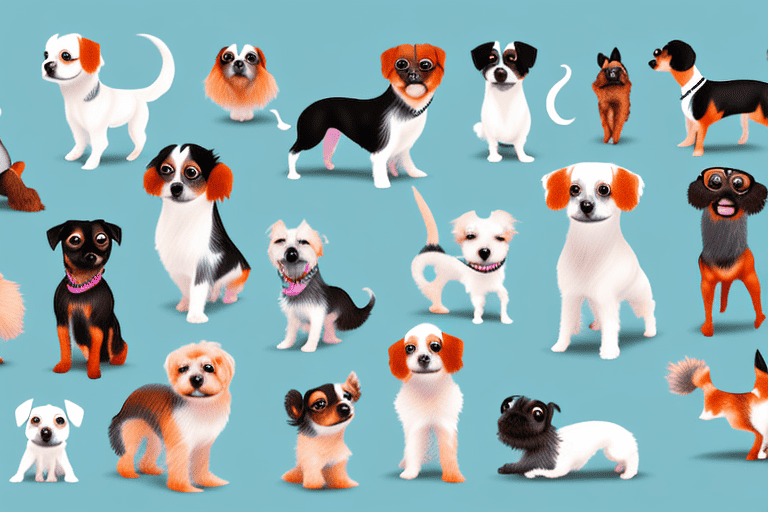 Several different small dog breeds