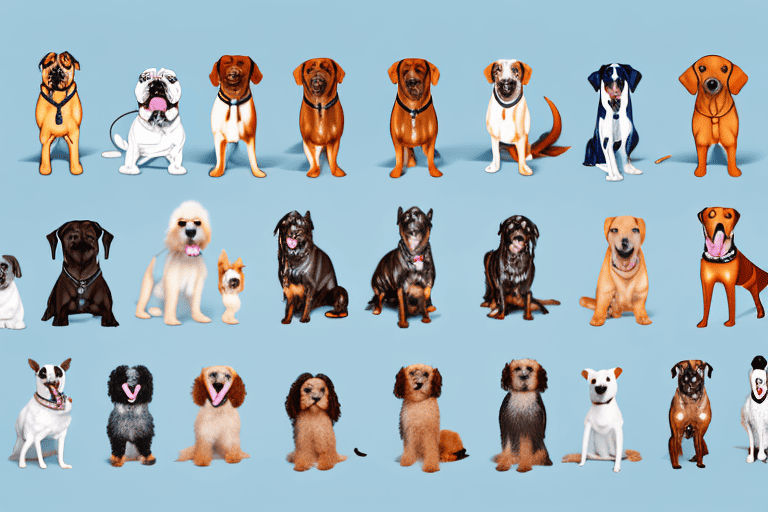 A variety of different dog breeds