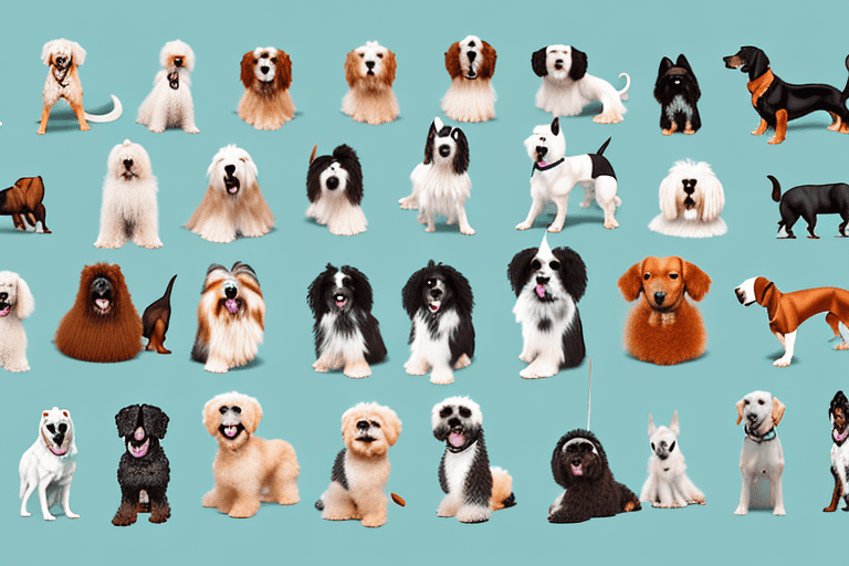 Various breeds of dogs