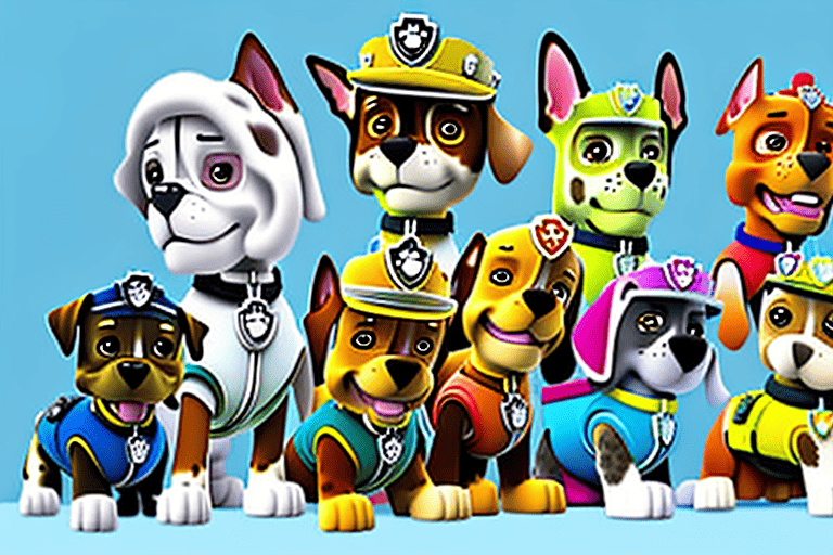 The main dog characters from paw patrol