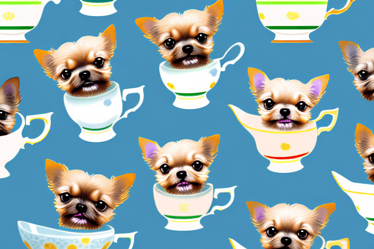 Several different types of teacup dogs