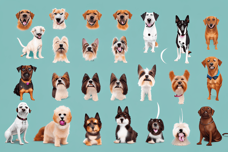 A variety of different dog breeds