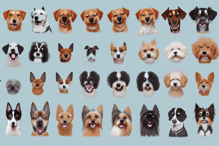 Various dog breeds of different sizes