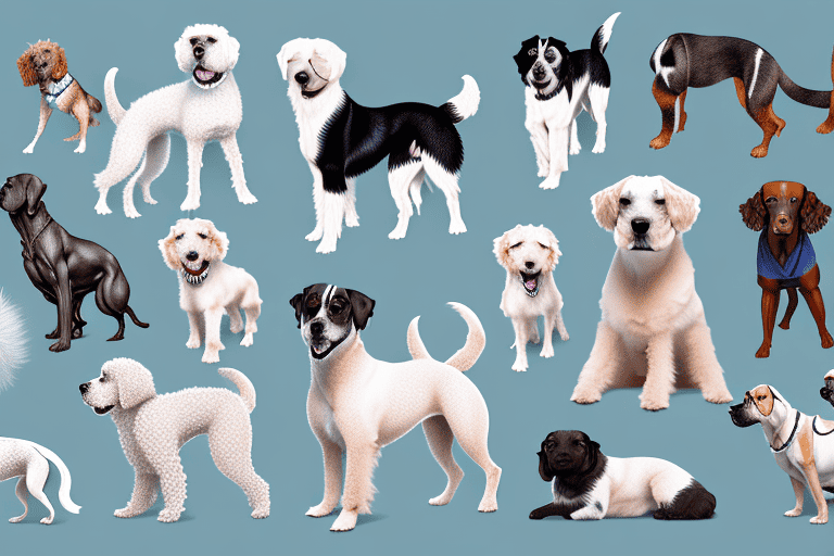 Several different breeds of dogs