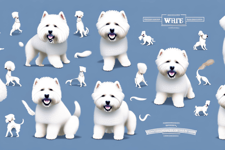 Various types of white dogs