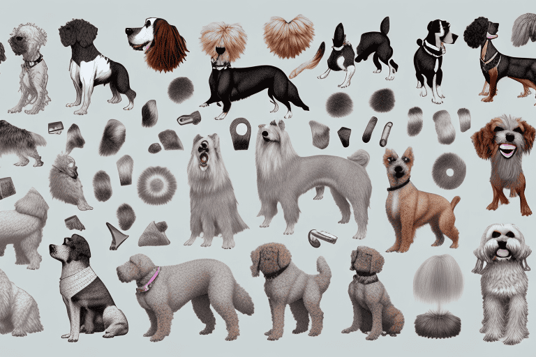 A variety of different breeds of dogs