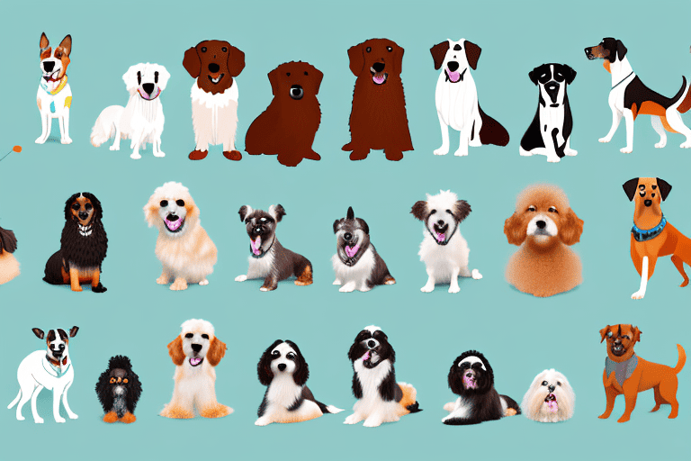 Various breeds of dogs