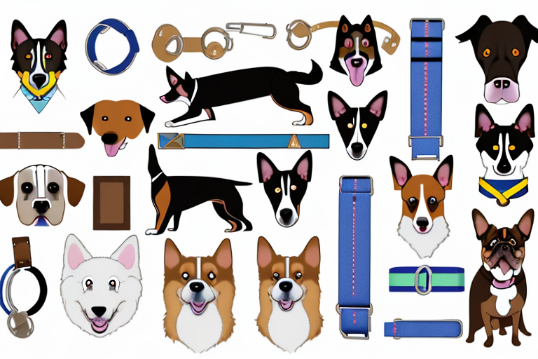 Various types of dog collars