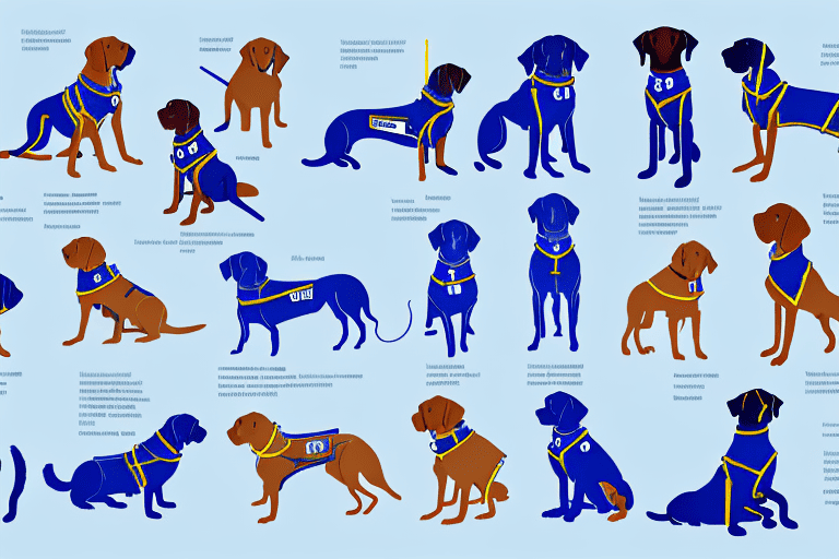 Various types of service dogs