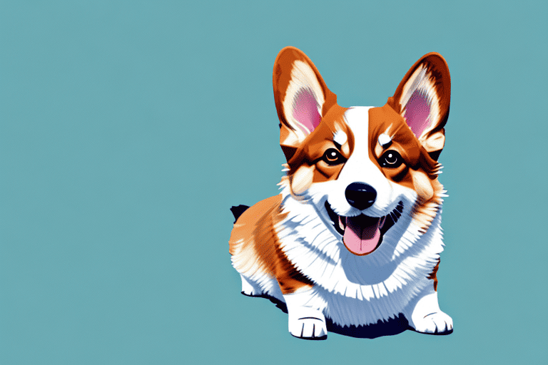 A corgi in a dynamic pose