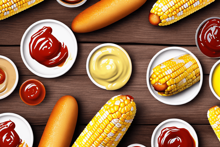 A variety of corn dogs