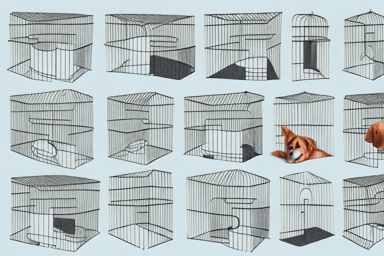 A variety of crib-style dog cages