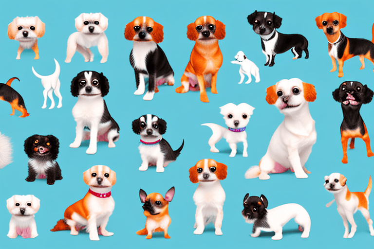 Several different small dog breeds