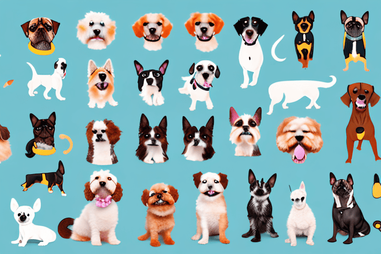 A variety of adorable dog breeds