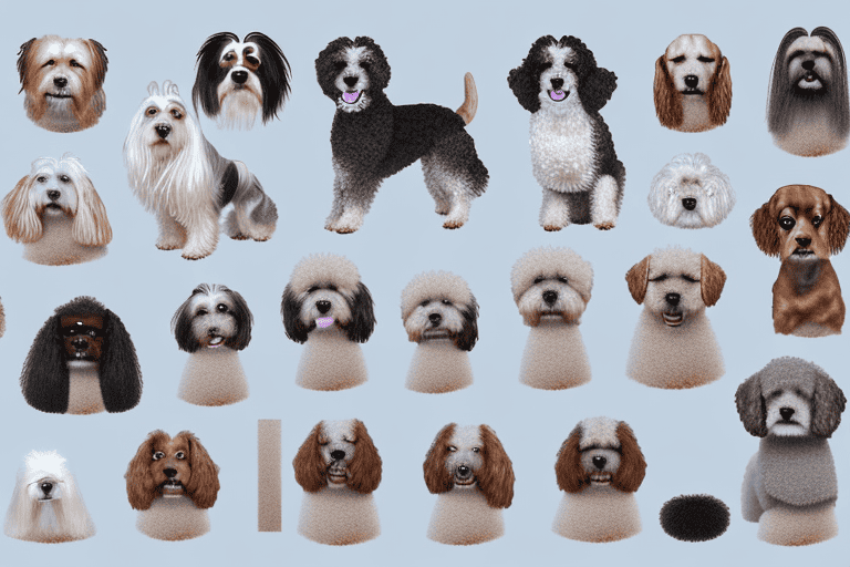 Several different breeds of dogs