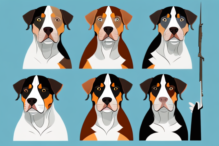 Four different types of swiss mountain dogs