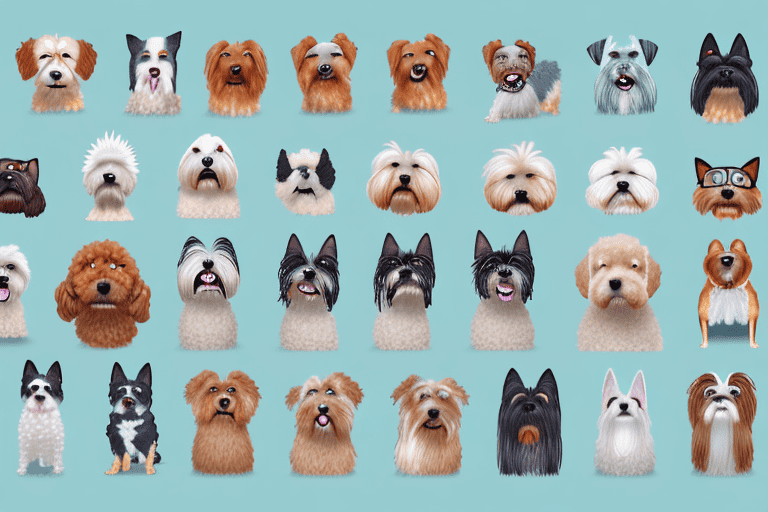 A variety of different dog breeds