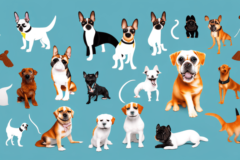 Several different types of dogs