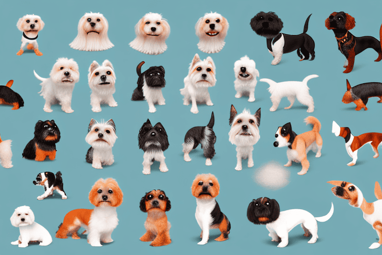 Several different types of small dogs