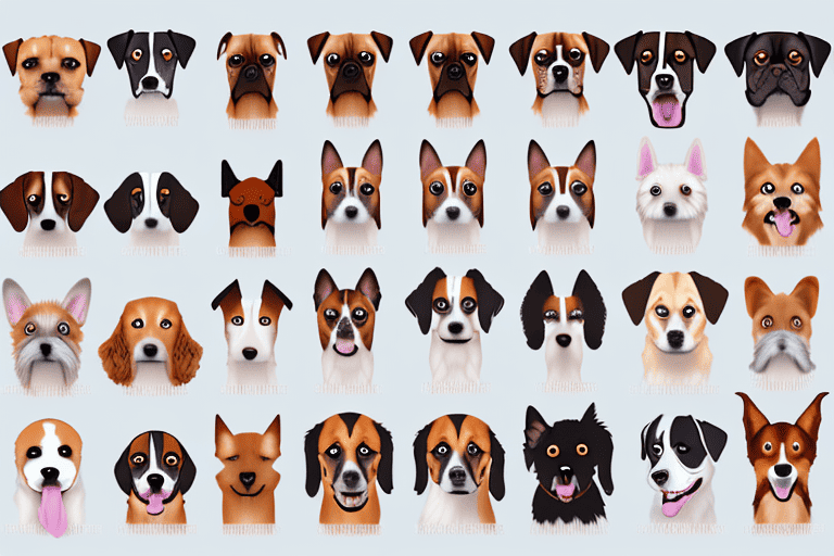 A variety of different dog breeds side by side