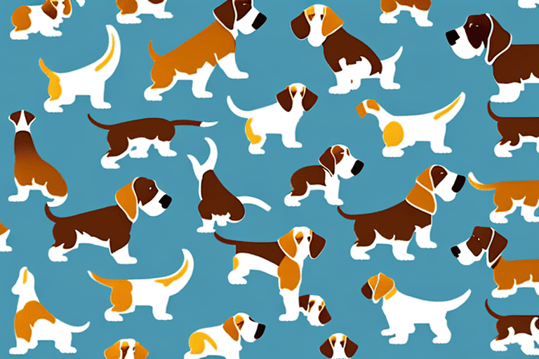 Various types of beagle dogs