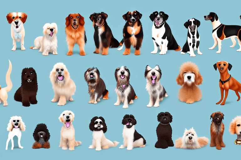 Various breeds of dogs