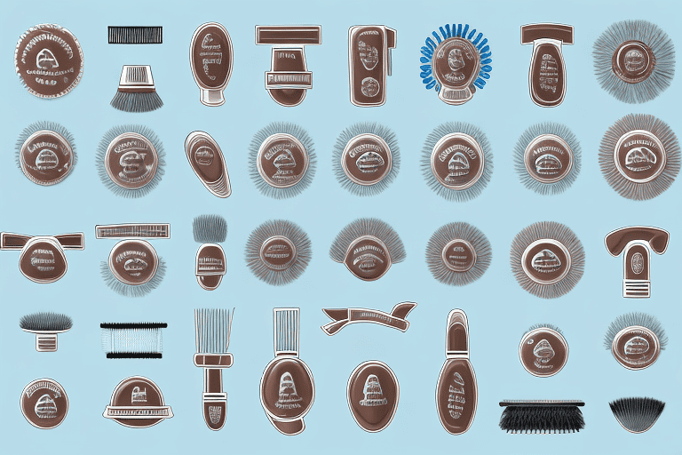 Several different types of dog brushes