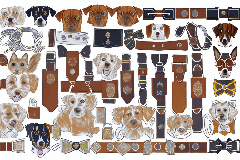 Various types of dog collars