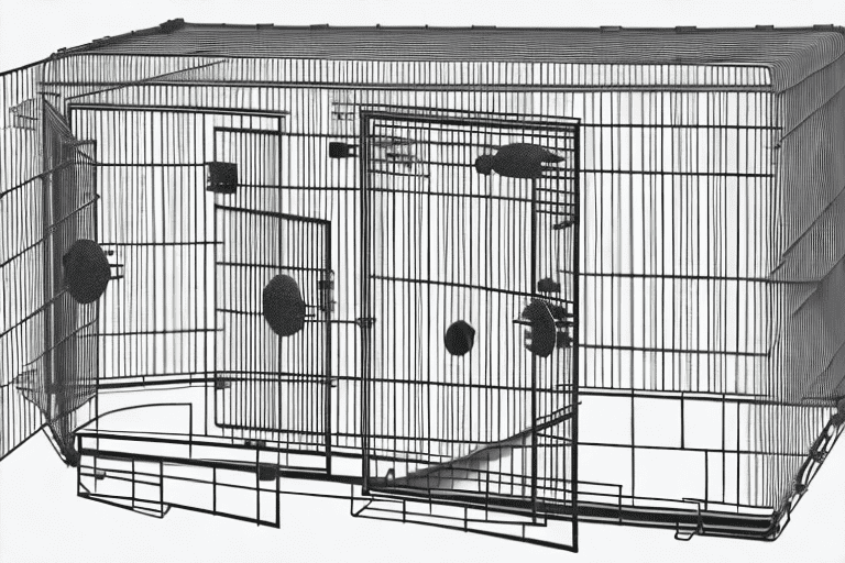 Several distinct types of dog cages