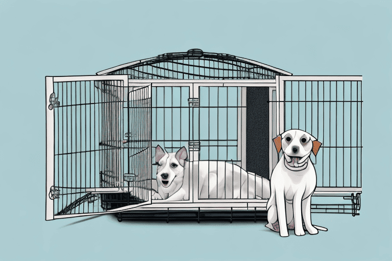 A comforting dog crate with soft bedding